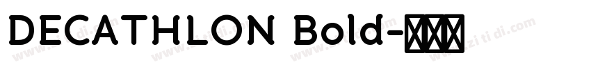 DECATHLON Bold字体转换